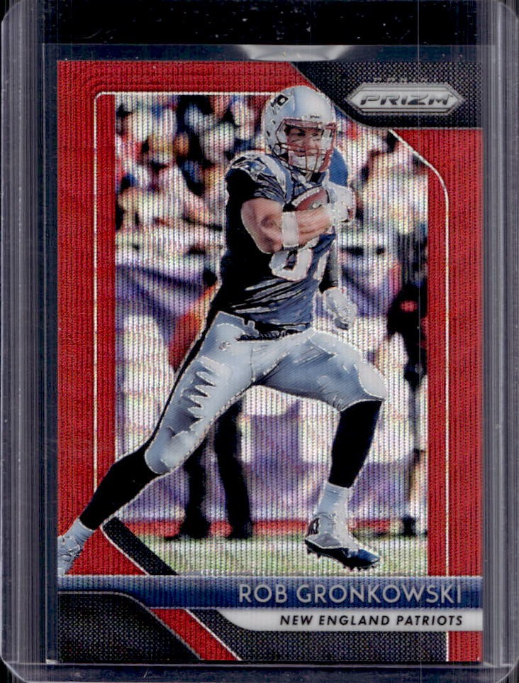 2018 Panini Prizm Rob Gronkowski Red Wave #37/149 Patriots