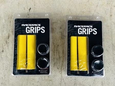 2 Pack Race Face Handle Grips (Neon Yellow) Bike Bicycle BRAND NEW