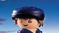 PLAYMOBIL CHICHONERA CASCO CICLISTA POLICIA BICICLETA BICI AGENTE 5541 3168 5735