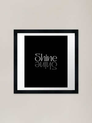 Glanz || Reflexion Typografie || M gerahmtes Wandbild Poster Leinwanddruck Bild