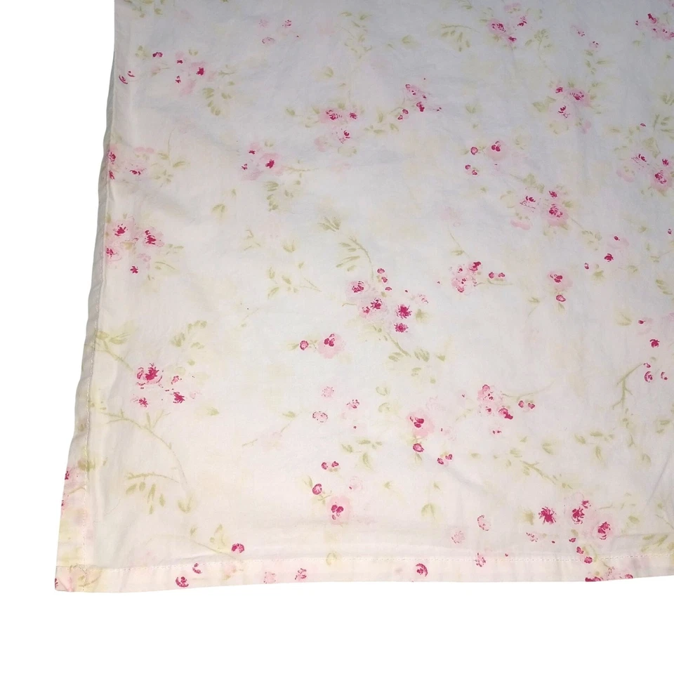Cortina de Ducha de Algodón Simply Shabby Chic Rosa Floral Volantes 72x72 Cottagecore Foto 3 de 4