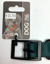 NWT Dogline Biothane Waterproof Dog Collar 18-22” Hurter Green