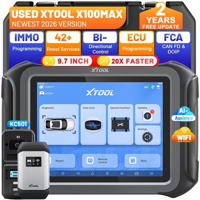 2026 XTOOL X100 MAX KC501 Auto Key Programmer Diagnostic Scanner ECU Programming