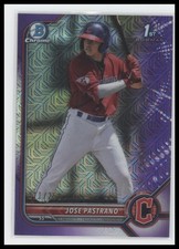 2022 Bowman Chrome Prospects José Pastrano RC #BCP-21 Purple Refractor /250