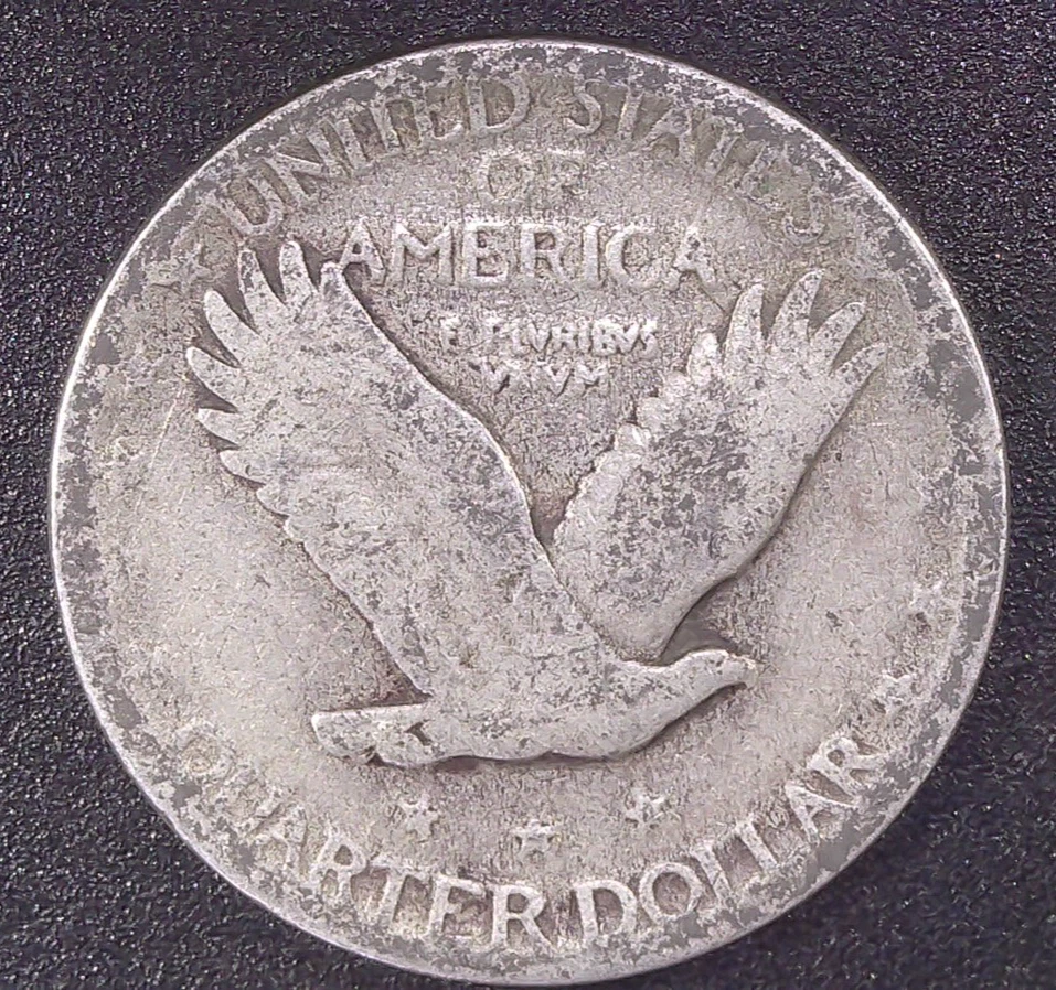 1930 Standing Liberty Quarter 90% SILVER Circulated - Image 2 of 2