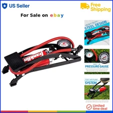 Foot Air Pump Alloy Steel Multi-Use Compact Heavy Duty Sports Balls Bikes Inf...