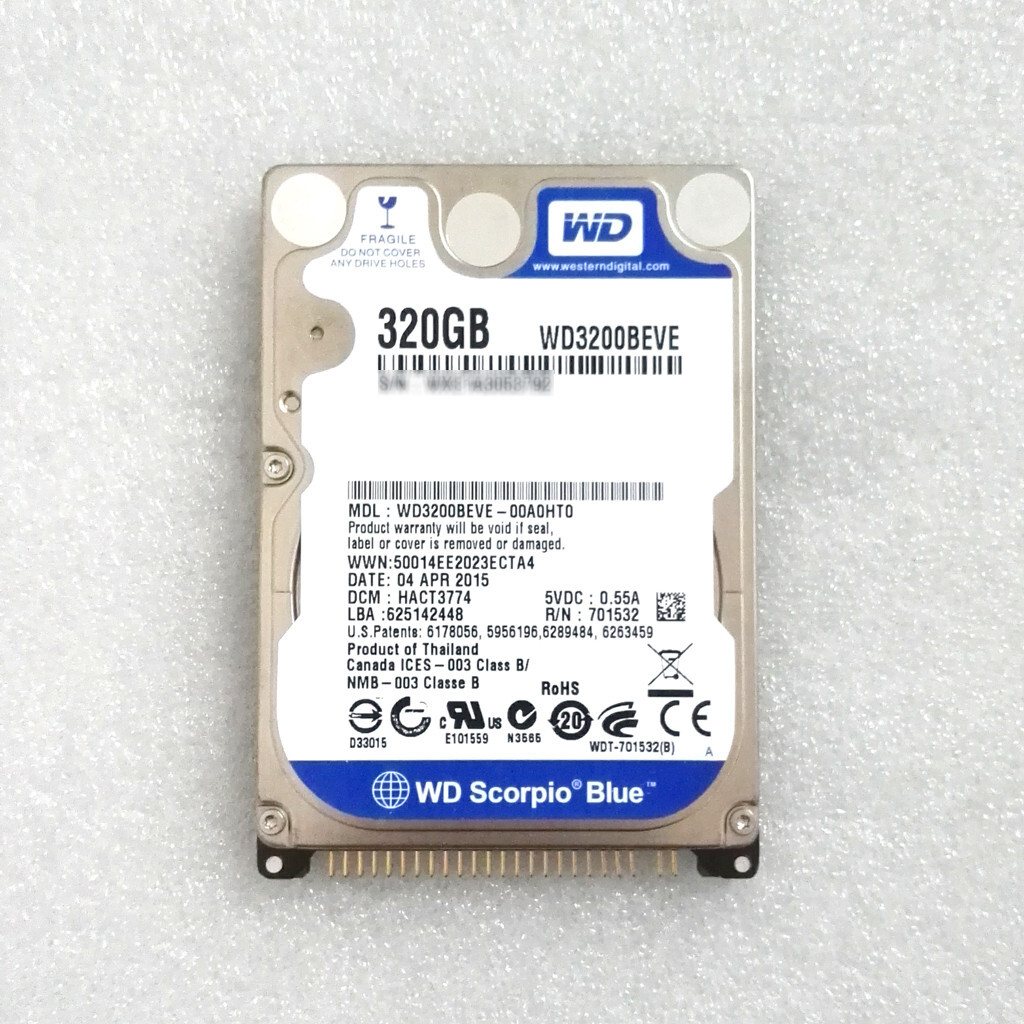 内蔵型ハードディスクドライブ Western Digital WD3200BEVT 2.5 HDD 320GB Amazon | wd3200bevt-00 a0rt0 Western Digital 320 GB 5400rpm