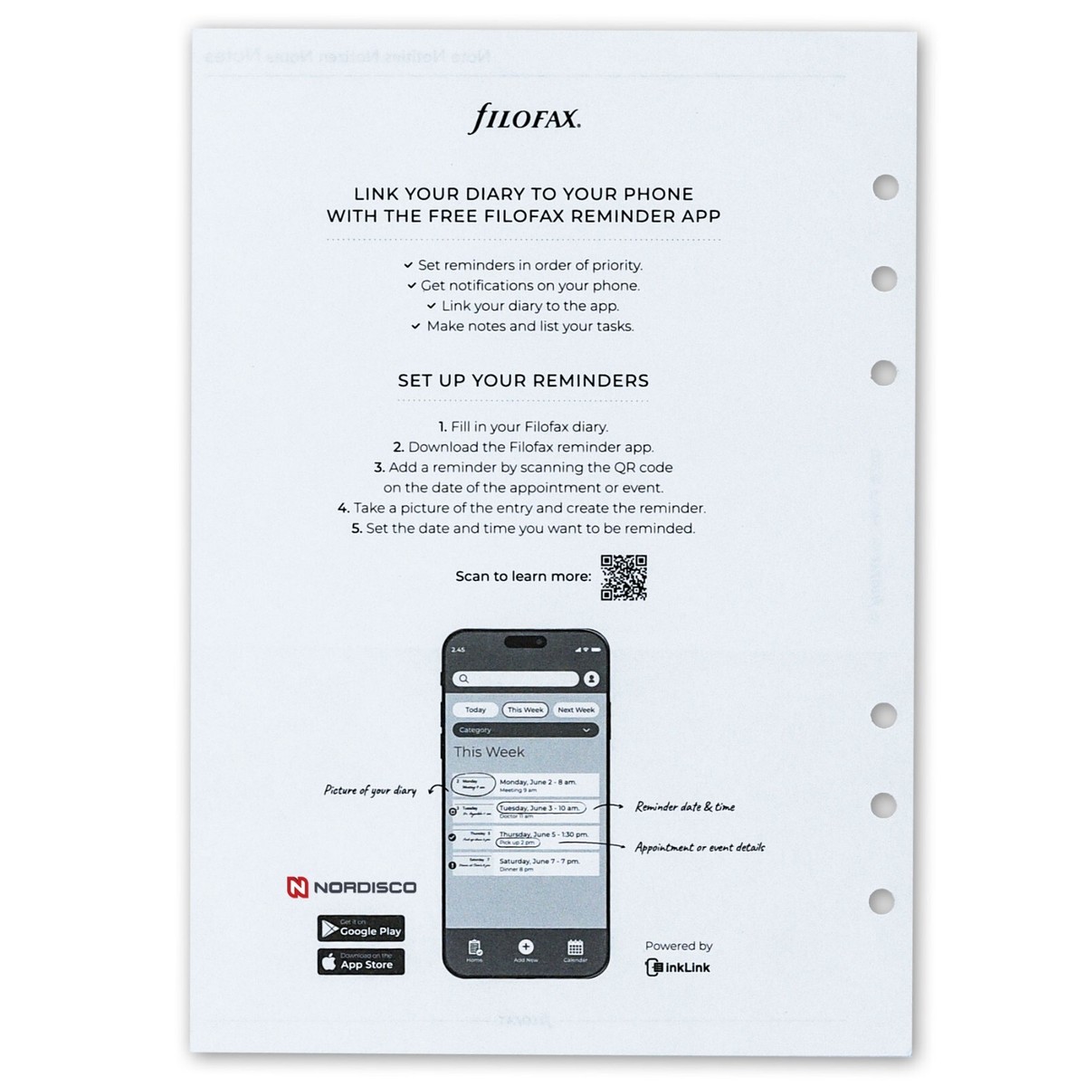 Filofax A4 week op twee pagina's 5 taal afspraken 2023 dagboek Filofax A4 week op twee pagina's 5 taal afspraken 2023 dagboek