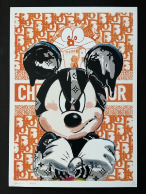 🔥 DEATH NYC Hand Signed LARGE Print COA Framed 16x20in Mickey