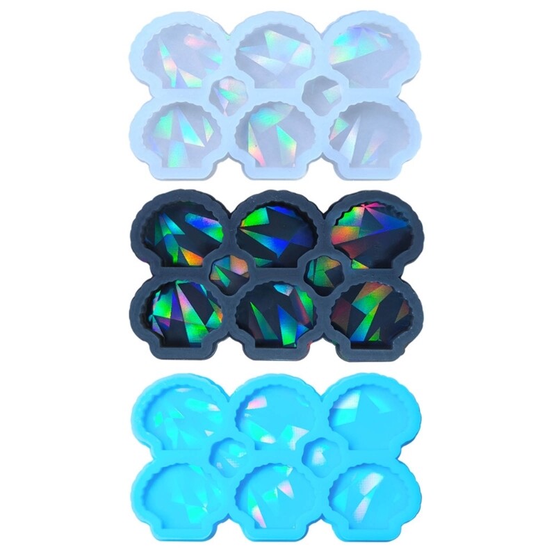 DIY Glossy Light Keychain Mold Pendant Earrings Mould Resin Epoxy Jewelry