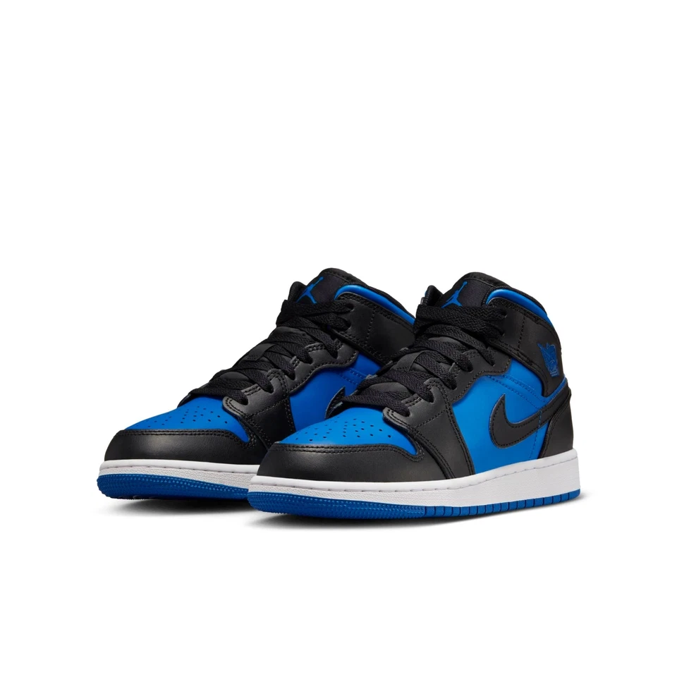 [DQ8423-042] Grade School Air Jordan Retro 1 Médio 'Preto Azul Royal' (GS) - Imagem 2 de 4