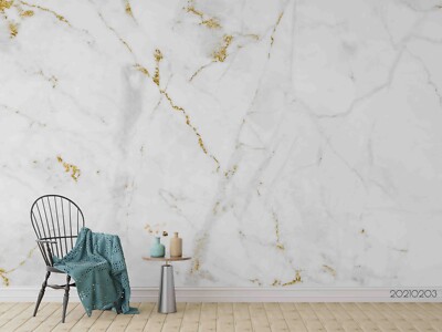 3D Gray White Texture Marble Wallpaper Wall Murals Removable Wallpaper 4