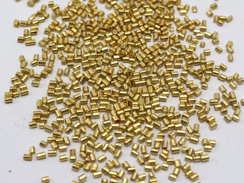5000 Gold Metallic Glass Tube Bugle Beads 2X2mm + Storage Box - Picture 3 of 3