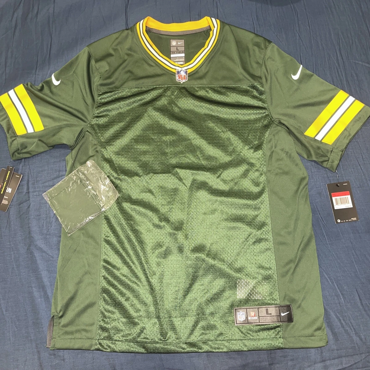 NWTNike NFL Men On Field Authentic Green Bay Packers Jersey BLANK MENS LARGE