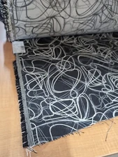 30 Yd Pallas AWE Black Magic String Design Modern Contemporary Upholstery Fabric