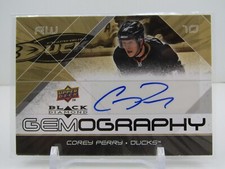 COREY PERRY 2008-09 UD BLACK DIAMOND GEMOGRAPHY AUTOGRAPH AUTO!!