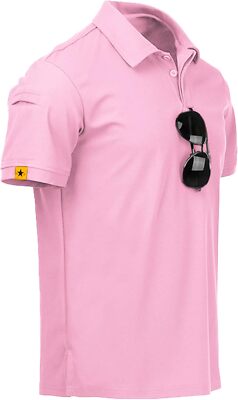 Performance Short Sleeve Polo Shirt for Men Athletic Golf Casual Lightweight