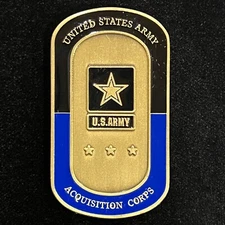US Army Acquisition Corps Director 3 Star Challenge Coin