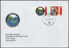 NEW ZEALAND 2011 RIMUTAKA FOREST PARK TRUST & KIWI (KADINE) CAL FDC 2 VALUES