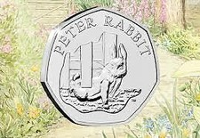 Beatrix Potter 50p Coins Jemima Puddle-Duck, Peter Rabbit 16,17,18,19 & 20