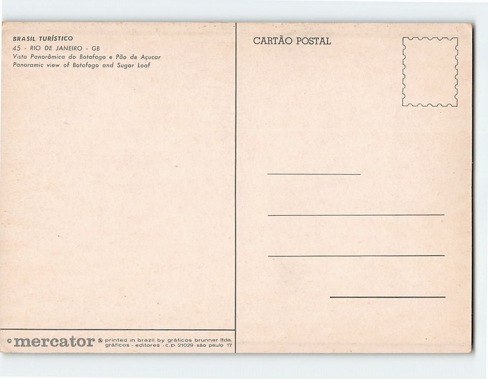 Postcard Panoramic View Sugar Loaf Rio de Janeiro Brazil eBay