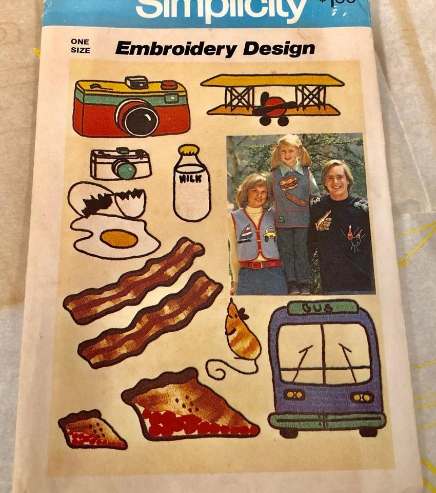 VTG 1975 SPECIAL PROMOTION SIMPLICITY EMBROIDERY DESIGN TRANSFER UNUSED UNCUT - Image 2 of 4