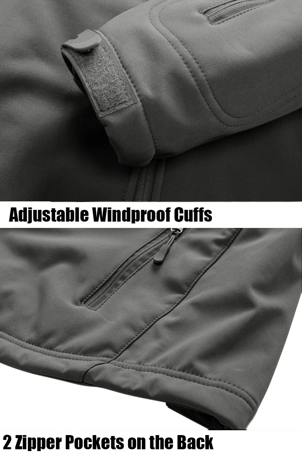 TACVASEN Waterproof Tactical Soft Shell Men Jacket Coat Army Windbreaker Outdoor - product detail image 19