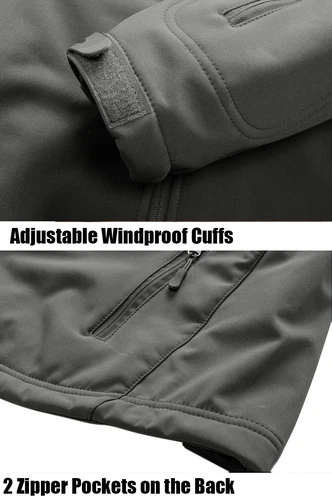 TACVASEN Waterproof Tactical Soft Shell Men Jacket Coat Army Windbreaker Outdoor image 19