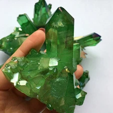 Natural Green Crystal Cluster Quartz Crystal Gem Stone Healing Mineral Reiki USA
