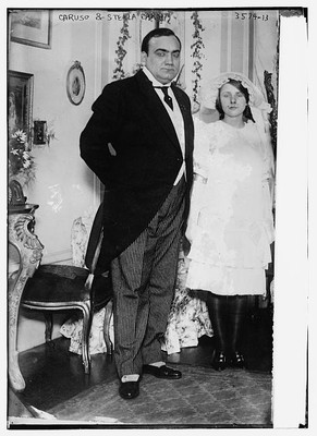 Photo:Enrico Caruso,1873-1921,Italian opera singer,tenor,Stella Carol,girl