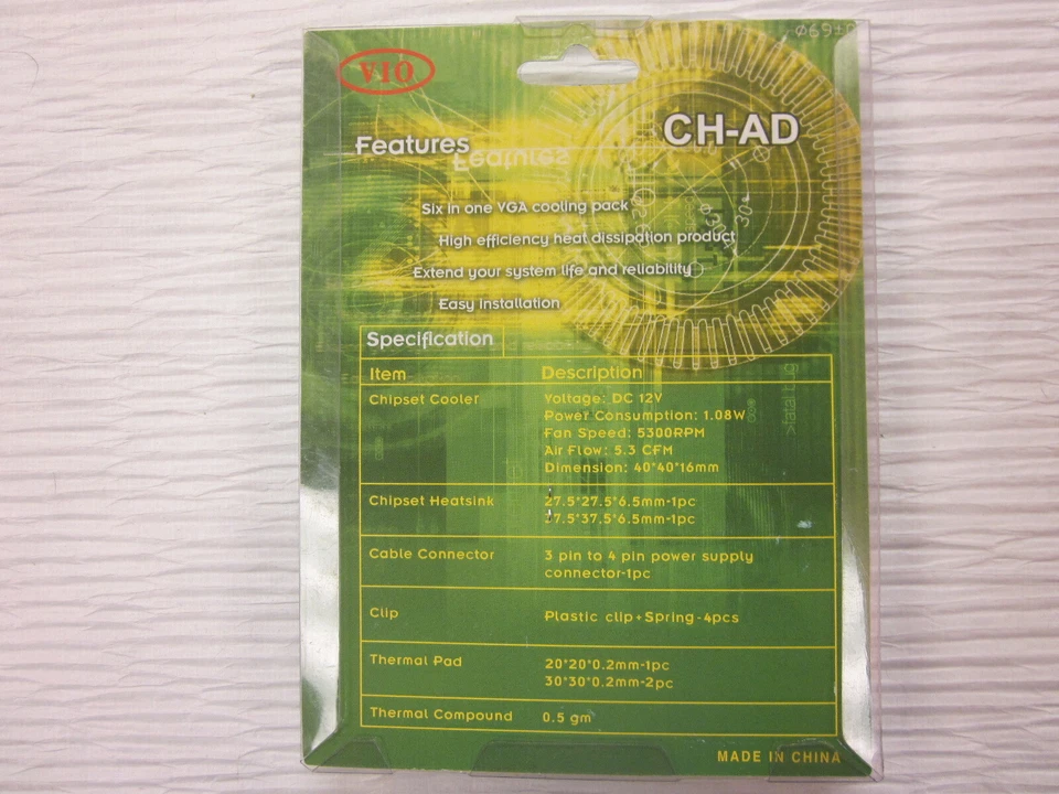 5 piece VIO Chipset Cooling Thermal Package " Vintage Old School " CH-AD Thermal - Image 2 of 4