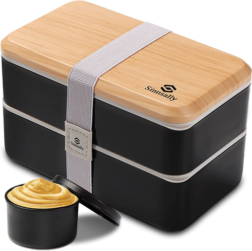 Bento Box Adult Lunch Box with Compartments for Women & Men,(47Oz)Stackable Japa - Picture 8 of 12