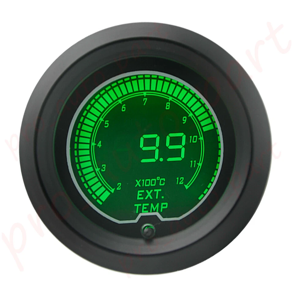 7 Color Digital LED 2" 52mm Display Exhaust Gas Temp Gauge EGT With Sensor Boat - image 3 of 4