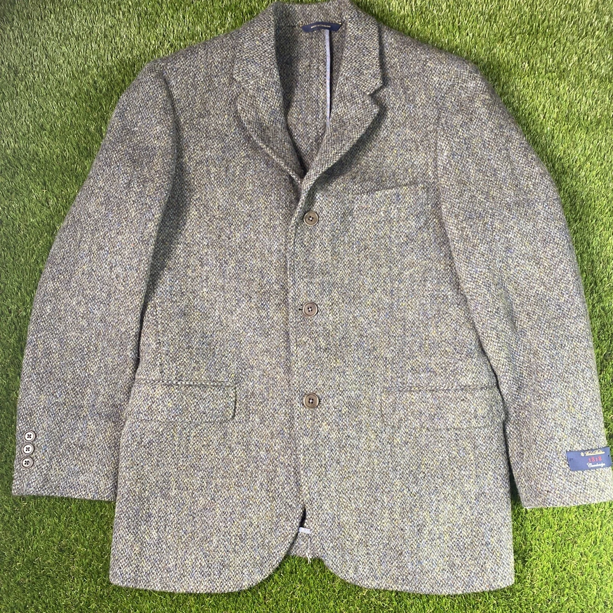 BROOKS BROTHERS Madison 1818 40R HARRIS TWEED Wool Blazer Jacket