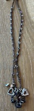 Brighton Karma Cross Brown Corded Love Crystal Retired Pendant Necklace