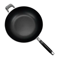 Aluminum Nonstick Frying Pan Wok Skillet with Side Handle,Dishwasher Safe, 12.5"