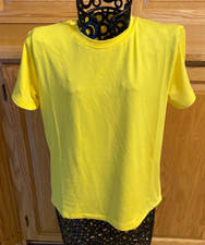 Kids Yellow XL Crew Neck T-Shirt Tee Boys Classic Casual School Fashion