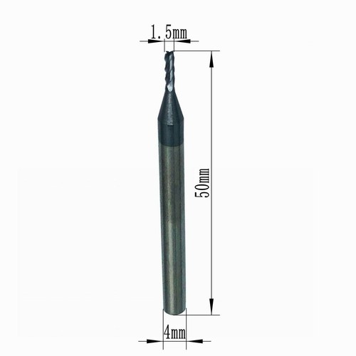 5pcs HRC45 D1.5 tip diameter 1.5mm 4 Flute End Mill CNC Milling Cutter Bits - Picture 7 of 7
