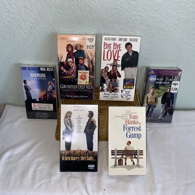 VHS COMEDY Forrest Gump Sleepless Harry Sally Rain Man SEALED