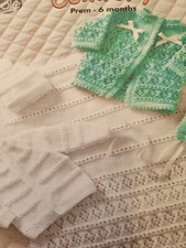 Coat/Hat/Cardigan/Bonnet/Pram Cover Prem Knitting Pattern Dk or 4ply prem (319)