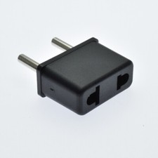 2 Pin US USA to EU Euro Europe Power Jack Wall Plug Converter Travel Adapter