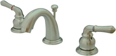 Elements of Design EB918 Widespread Lavatory Faucet Pop-Up Mini Brushed Nickel
