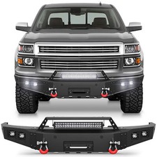 Offroad Front Bumper For Chevy Silverado 1500 2014-2015 Wwinch Plateled Lights