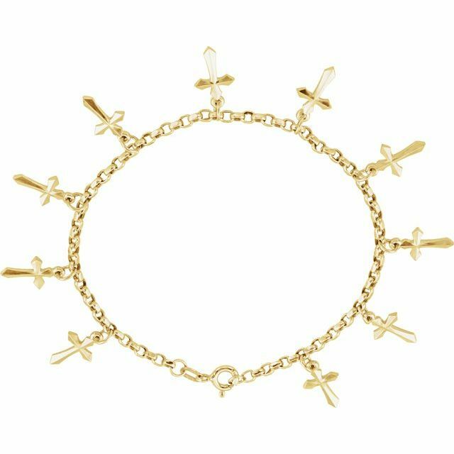 アクセサリー 14K gold chain & cross charm Cross Charm 7
