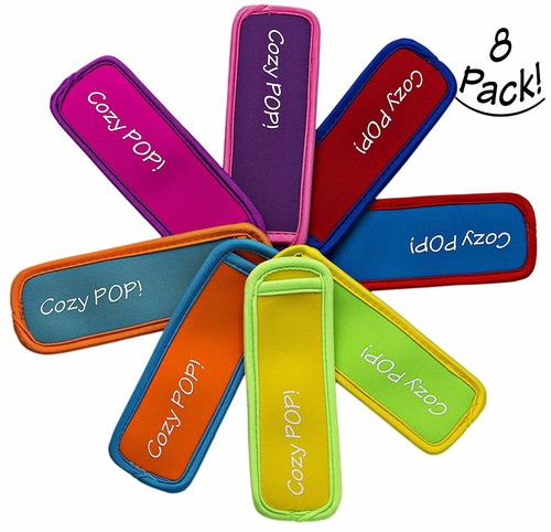 Freezer Ice Tube and Otter Pops Popsicle Holder Bundle Pack of 8 Vibrant Sleeve - Picture 9 of 9