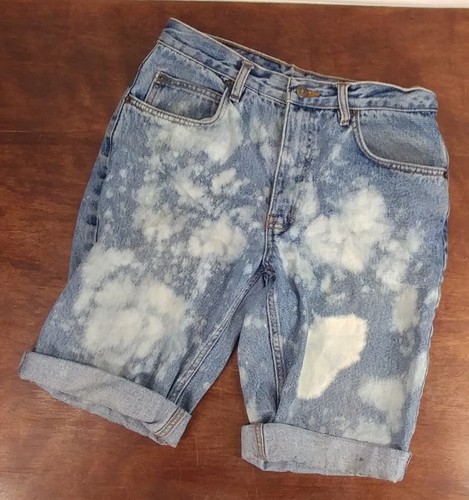 Vtg. 80s 90s Cut Line Mens Denim Blue 
