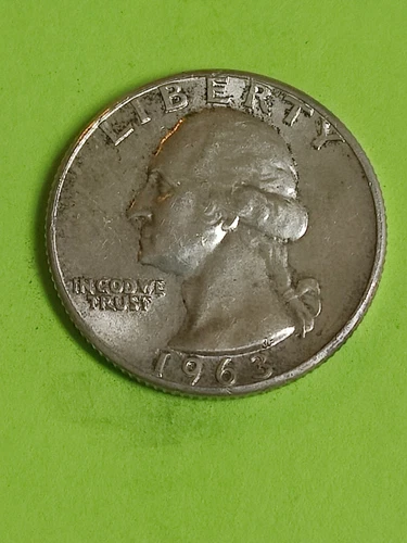 1963 Philadelphia BU UNC uncirculated Washington silver quarter