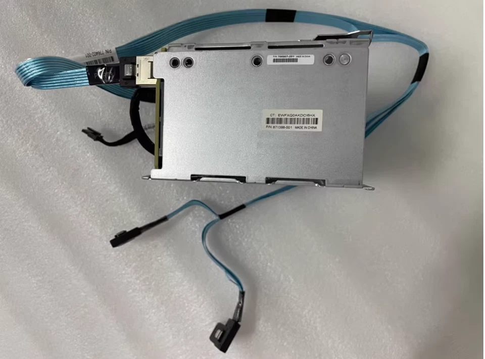 HP DL380G10 8SFF hard drive cage 871388-001 832305-002 766957-001 w/ 2 cables - Image 2 of 4