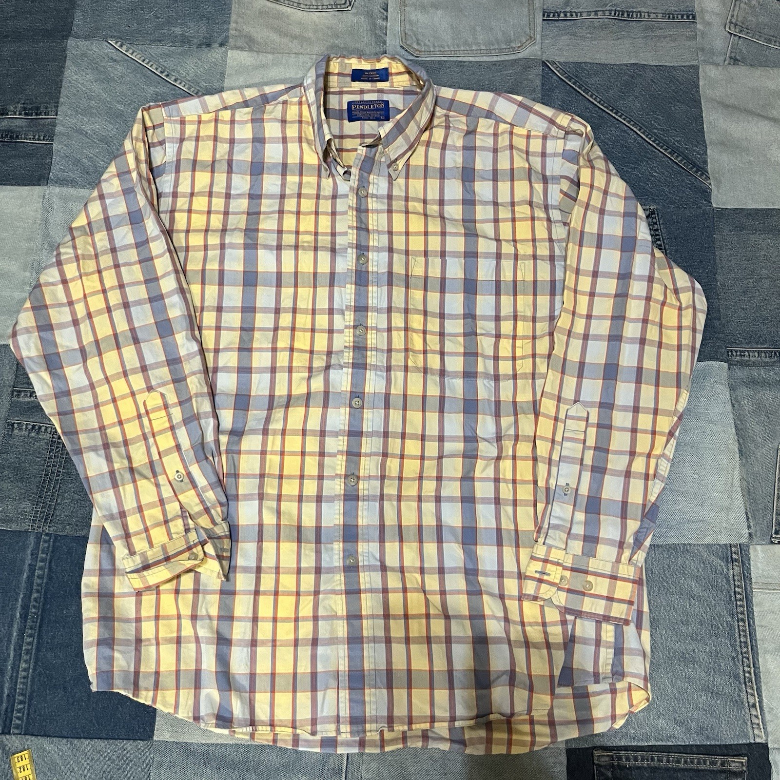 Pendleton Plaid Long Sleeve Button Large - image 4