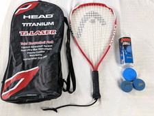 Head Ti. Laser Racquetball Titanium 3-5/8 with Carrying Case 2 Penn Ultra Balls